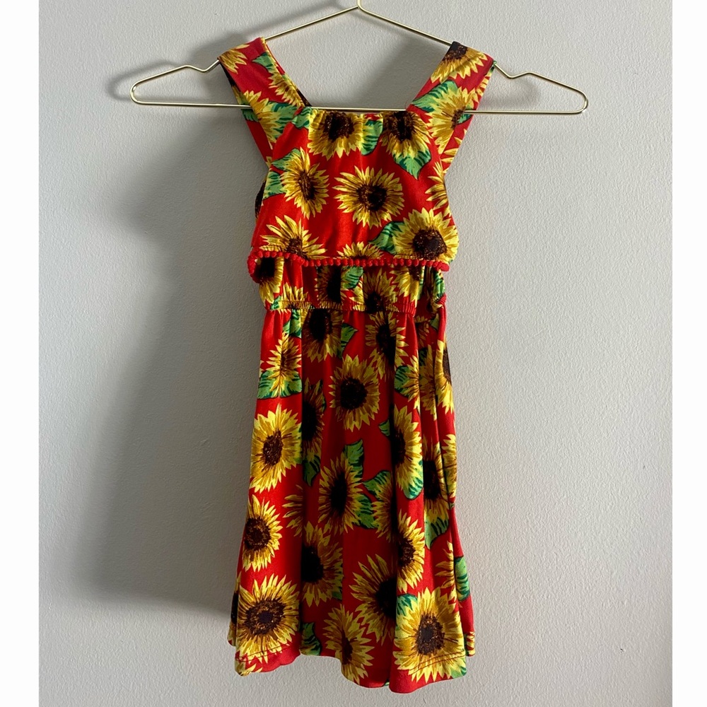 Red Sunflower Summer Dress 3T